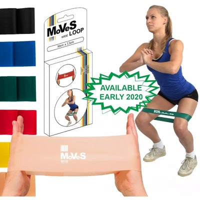 Elastinė juosta kilpa MVS – mėlyna (labai stipri) 7,5cm x 30cm (padidinto pločio)