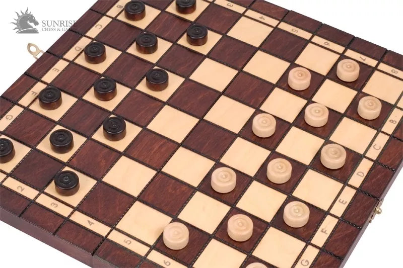 Šachmatai ir šaškės Small 350x175x45mm, karalius 60mm